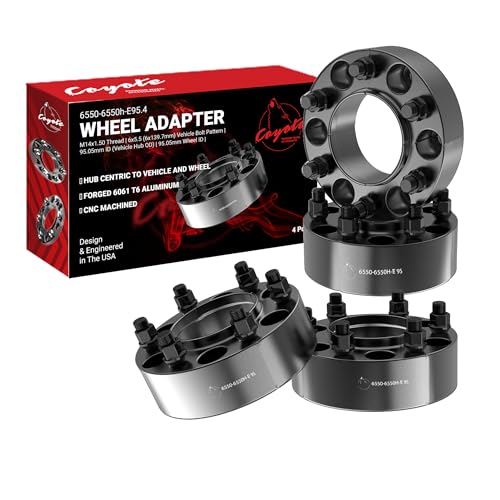 Wheel Accessories Parts 4 Pcs Wheel Spacers Adapters 6x5.5 6x139.7mm 2.00 Inch Thick 95.05mm Hub M14x1.5 14x1.5 Thread Stud Fits Toyota Tacoma Tundra 4-Runner Land Cruiser - size: 2" (4 Pack), style: 22+ Tundra 25+ Tacoma (Hub Cebtric)