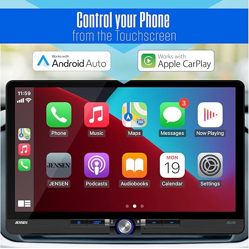Jensen J5CA14 14" Wireless CarPlay Android Auto Maestro Ready, SiriusXM - style: J5CA14