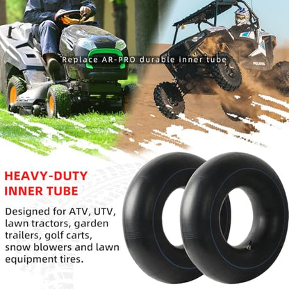 AR-PRO Replacement 22x11-10, 20x10-10 Inner Tubes for ATV UTV, Lawn Tractor, Garden Trailer, Golf Cart, Snow Blowers - with TR4 Straight Valve Stems - Made from Durable Butyl Rubber (Set of 2) - size: 22x11-10/20x10-10,TR-4