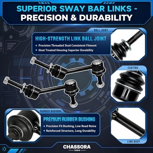 K80140 2PCS Front Stabilizer Sway Bar End Links Fit for Lincoln 2003 2004 2005 2006 2007 2008 2009 2010 2011 Town Car/for Ford 03-11 Crown Victoria/for Mercury Grand Marquis, Marauder 03-11 - size: K80140 X2