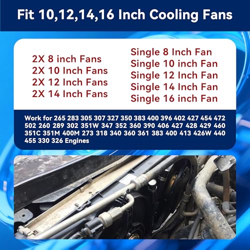 Dual Electric Fan Relay Kit Electric Radiator Fan Kit Temperature Sensor Switch 200 On 185 Off Automotive Wiring Kit 60 Amp Cooling Fan Relay Switch Kit 4 Pin Waterproof Relay Kit - style: Dual Electric Fan 200 On 185 Off