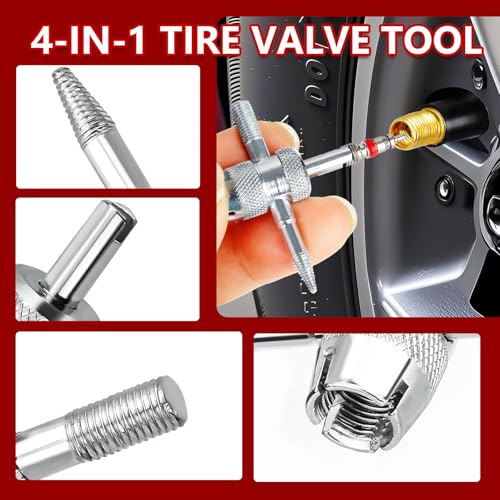 Lettry 38Pcs Tire Valve Stem Core Tool Kit for Car Truck ATV Lawn Mower