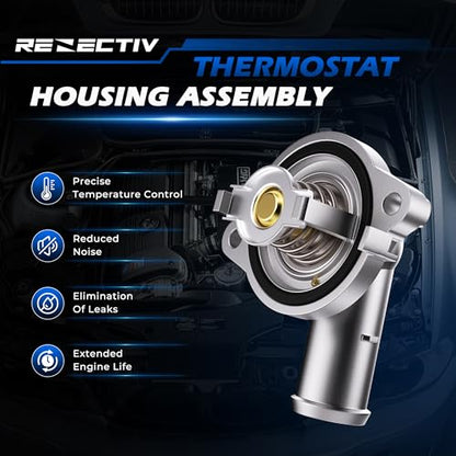Upgraded Aluminum Engine Coolant Thermostat Housing Assembly For Dodge - color: 902-3035