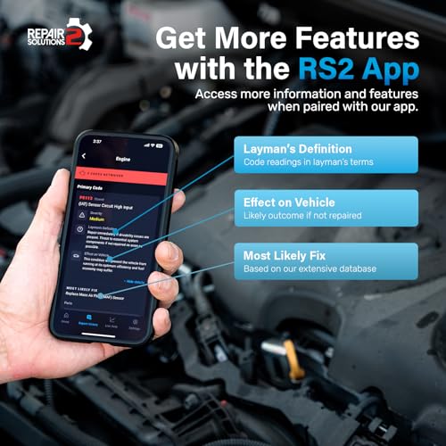 BLCKTEC 420X OBD2 Scanner Diagnostic Tool, Read and Clear Check Engine Light, Car Code Reader for All OBDII Cars 1996 and Newer, Comes with Bluetooth Topnotch App On iOS & Android - size: 2.4 inches