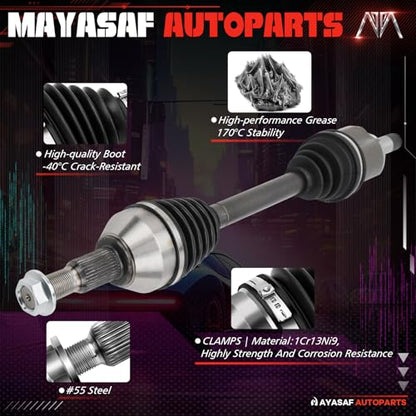 66-1465 66-1466 Front CV Axle Shaft Assembly - size: 661465*1+661466*1