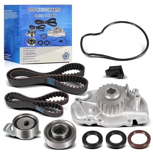 OTO-K Timing Belt Kit with Water Pump Compatible with Honda Accord 1994-2002,Odyssey 1998,Acura CL 1997-1999,Isuzu Oasis 1998-1999,2.2L 2.3L L4 SOHC,Replace #TCKWP244 TBK244 TBKWP244 - size: TBK244