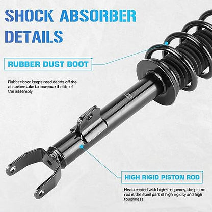 Front Struts Shocks w/Coil Springs for 2012-2022 Chrysler 300 5.7L S RWD/Dodge Challenger, 2011-2022 Dodge Charger RWD, 2013 2014 2015 2016 2017 2018 2019 2020 2021 Absorbers Assembly Replace 272665