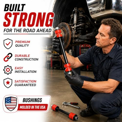 Suspension Dudes Front Sway Bar Stabilizer Link Kit FITS Silverado, Escalade, Tahoe, Sierra, Yukon, Sierra, Suburban, 2007-2020, K700538 K700432 - CODE RED Bushings Made In USA - size: K700538 / K700432