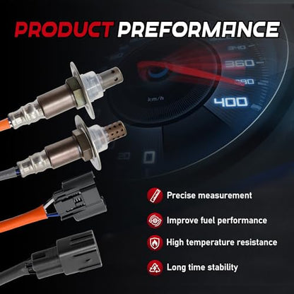 2Pcs Oxygen Sensor Upstream 234-9123 & Downstream 234-4445 Compatible for 2006-2009 Subaru Forester Impreza Legacy Outback [2.5L H4] Only not for Turbocharged - size: 234-9123 # 234-4445
