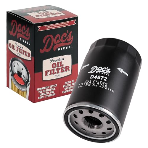 Doc's Diesel Oil Filter D4872 | Compatible with Ford 7.3L Powerstroke 1994-2003 | Replaces FL1995 - size: 1-Pack