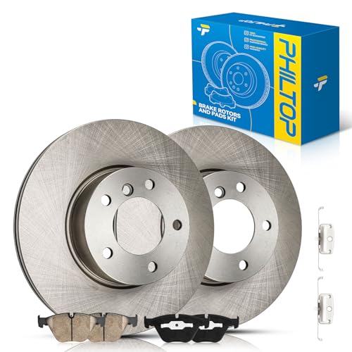 PHILTOP Front Brakes and Rotors for BMW 328i 2010-2013, BMW 328i xDrive 2010-2013, BMW X1 2013-2015, Vented Rotors and Brake Pads Kit (12.28inch, 312MM) - size: BMW 328i 2010-2013 - Front 34390-312mm