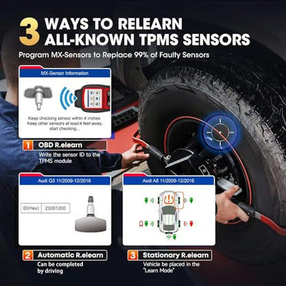 Autel TPMS Programming Tool TS508WF KIT, w/ $300 8PCS Sensor & 4PCS Valves