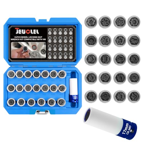 21PCS Wheel Locking Nut Key Kit Compatible with VW VAG Volkswagen - size: Kit 21 pieces