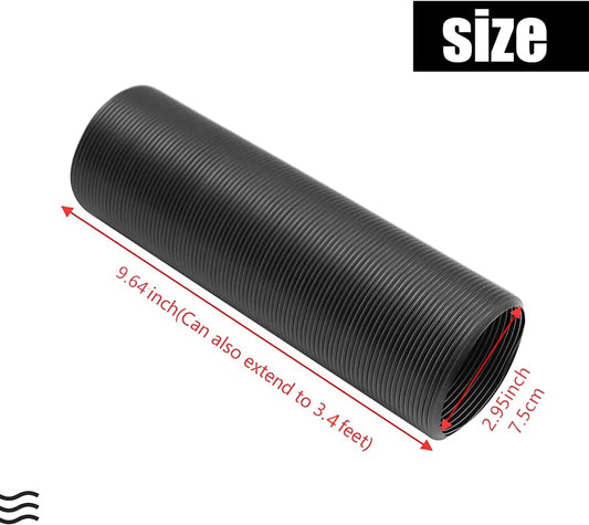 Cold Air Intake Pipe, 3" Air Duct Hose, Universal Adjustable Car Cold Air Intake System Hose, High Flow Flexible Turbo Inlet Tube Pipe