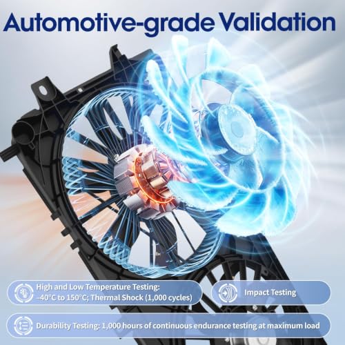 Engine Cooling Radiator Fan Assembly Fit for Buick Lacrosse 2008, Chevrolet Impala 2006-2011, Monte Carlo 2006-2007, Reference Number 620973, 621420, 76022 - size: 620973, 621420