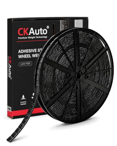 CKAuto 1/4oz, 0.25oz, Adhesive Stick-On Wheel Weights, Black, 11 lb Roll - color: Black, size: 1 Roll/715pcs/upgrade