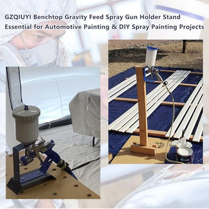 Paint Gun Holder, HVLP Spray Gun Stand, Benchtop & Wall Mount