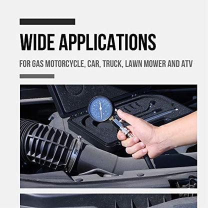 Lichamp Engine Compression Tester Automotive, for Car/Truck/Motorcycle