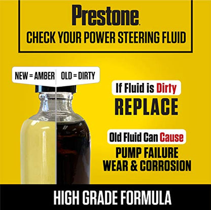 Prestone AS260 Power Steering Fluid, 50,000 Miles, 12 oz. - size: 12 oz., style: Pack of 1