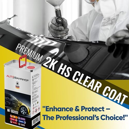 AB-CC2222 Medium Kit – HS 2:1 Clear Coat + 2K UV Medium Hardener | Superior Gloss & Smooth Finish | Ideal for 18–25°C | Automotive Refinish System for Basecoat Protection - color: Clear Coat Premium & Hardener Medium (Kit)