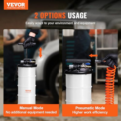 VEVOR 6.5L Pneumatic/Manual Oil Extractor Pump, Fluid Extractor Pump - style: 6.5L Pneumatic/Manual