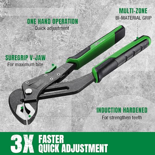 SK 5-Piece Pliers Set, Premium CR-V Steel, with EVA Foam Tool Organizer - size: 5-Piece Pliers Set