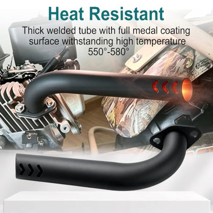 CT200U Mini Bike Exhaust Pipe Header Straight Pipe Go Kart