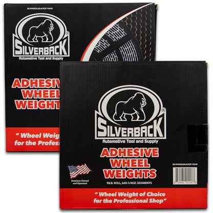 Silverback 1/4 oz Black Steel Adhesive Wheel Weights, 10 lb Roll - color: Black