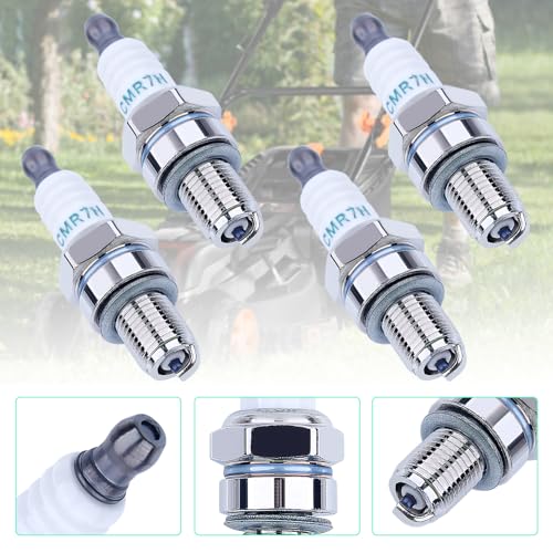 4 Pack CMR7H Spark Plugs, Spark Plug for Shindaiwa 3699-91867 Red Max 369991867, 506615101, 544260901, Sparkplug for Husqvarna 581362301 Stihl Redmax Blowers Brushcutters Trimmers Chain Saws - color: 4 Pack