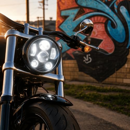 Eagle Lights 8900BG3 5 3/4" LED Headlight for Harley Davidson and Indian Motorcycles - Generation III/Black Kit - color: Black