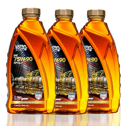 SAE 75W-90 Full Synthetic Gear Oil API GL-4 3 Quarts - size: 3 Quarts Pack