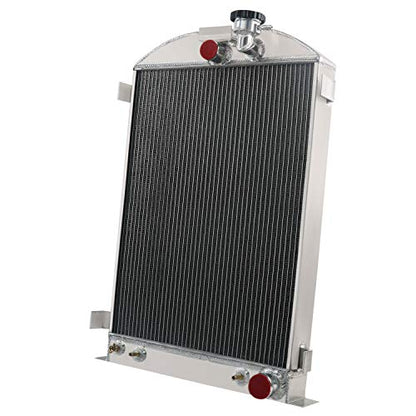 4 Row Aluminum Radiator for 1930-1936 Ford Model-A Hot Rod Chevy V8