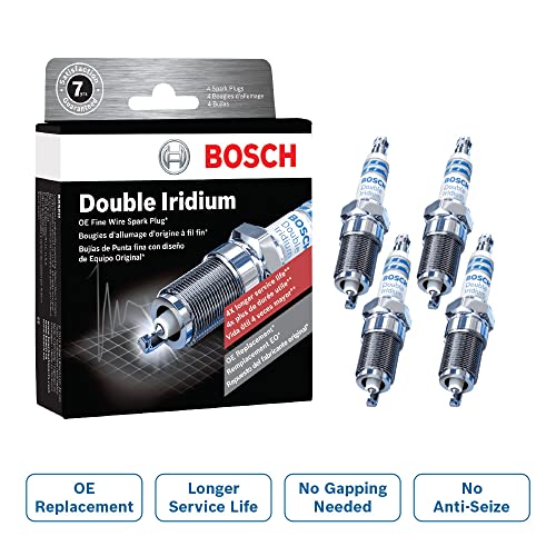 BOSCH 9603 OE Fine Wire Double Iridium Spark Plug - Advanced Original Equipment Technology with 4X Life - Pack of 4 - size: Pack of 4, style: 4Pk