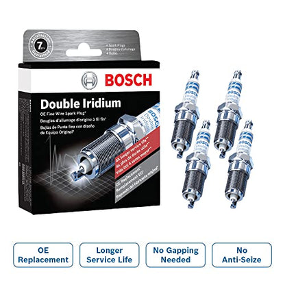 BOSCH 9603 OE Fine Wire Double Iridium Spark Plug - Advanced Original Equipment Technology with 4X Life - Pack of 4 - size: Pack of 4, style: 4Pk