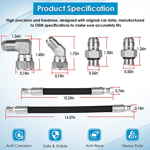 High Pressure Oil Pump HPOP Hoses Lines Kit & Crossover Line & Master Service Kit for Ford 7.3L Powerstroke Diesel engines F-series E-series Excursion 1999 2000 2001 2002 2003 - style: HPOP Hoses Lines Kit+HPOP Master Service Kit