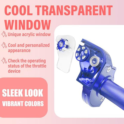 Universal CNC Quick Twist Throttle Kit with Cable for 7/8" Bars - Fits CRF50 70 110 125 230 250, KLX, XR, Pit & Dirt Bike, ATV, Mini Bike (CT200U) (Style - A, Blue) - color: Blue, style: Style - A