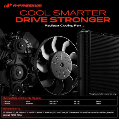 A-Premium Left Engine Radiator Cooling Fan Assembly