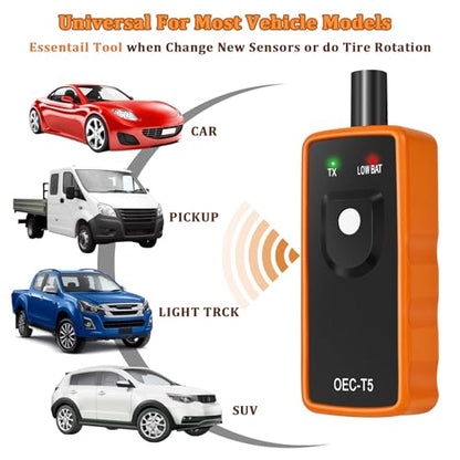 vvag Universal TPMS Relearn Tool,Auto Tire Pressure Monitor Sensor Activation Reset Tool, OEC-T5 for GM/Cadillac/Buick/Chevy Series Vehicles, Car Accessories