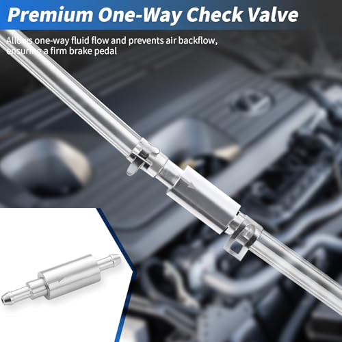 4 Pack Brake Bleeder Hose Kit with Check Valve for Car Motorcycle
