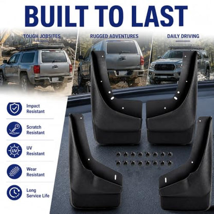 PIT66 Front+Rear Mud Flaps Fit Chevy Silverado Sierra 1500 1999-2007 - size: Fit Chevy Silverado/Sierra 1999-2004