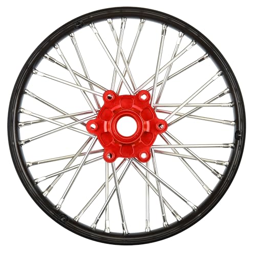 Pro-Line Racing 1/4 Pro-Spec Aluminum V2 Bead Front Wheel Assembled Black/Red Promoto-MX PRO283600T2