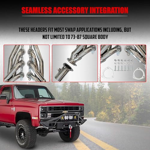 Stainless Steel Headers, Shorty Style for LS Swaps, Universal for Swaps Only, Not Designed to Fit Any Vehicle that came from Factory with an LS Style Engine
