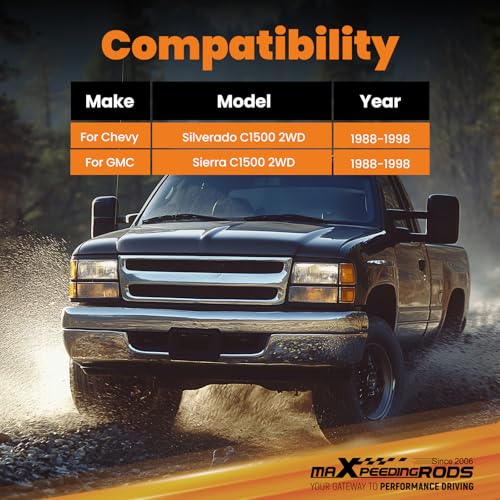 maXpeedingrods 3" Front Lowering Spring Kit for Chevy/GMC C1500 1988-1998 - size: 3" Front