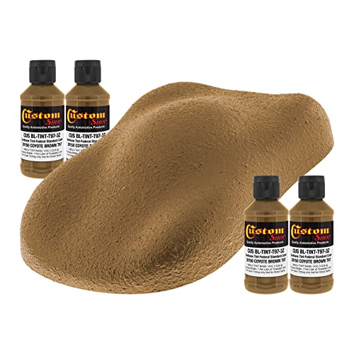 Custom Coat 3 Ounce, Coyote Brown, Bedliner Tint Concentrate, 4 Pack - color: Coyote Brown, size: 3-Ounce (Pack of 4)