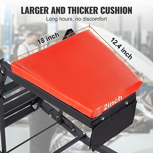 VEVOR Top Automotive Creeper, Engine Creeper 42.5"-64.8", 400 LBS Capacity High Top Creeper, 4 Swivel Caster Wheels, Padded Deck, Creeper for Home Garage, Workshop Repair Maintenance - size: 48-64 inch, style: H