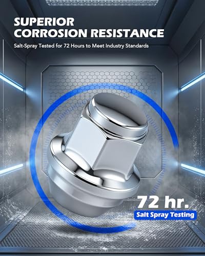 OMT M12x1.5 Lug Nuts with Cone Seat, 20pcs Lug Nuts Set with 1 Socket Key - color: Silver, size: M12x1.5, style: 20Pcs OEM Style