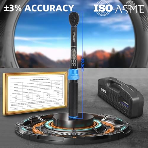1/4-Inch Drive Click Torque Wrench Set 33Pcs 20-240IN.LB/2.3-27.1Nm - size: 1/4'' DR., style: 20-240IN.LB 33pcs(Blue)