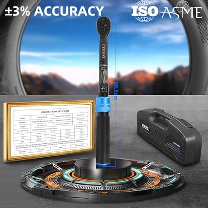 1/4-Inch Drive Click Torque Wrench Set 33Pcs 20-240IN.LB/2.3-27.1Nm - size: 1/4'' DR., style: 20-240IN.LB 33pcs(Blue)
