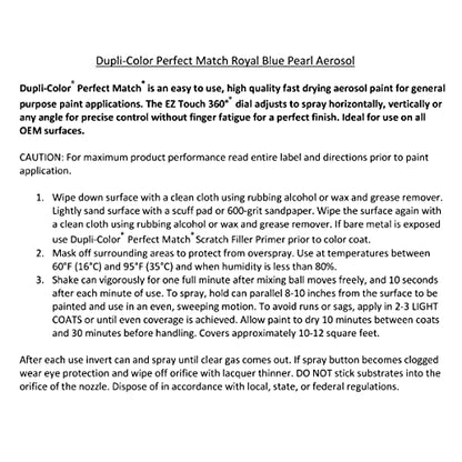 Dupli-Color EBHA09917 Perfect Match Automotive Spray Paint – Honda Royal Blue Pearl, B536P – 8 oz. Aerosol Can - color: Royal Blue, size: 8 Ounce (Pack of 1), style: Honda