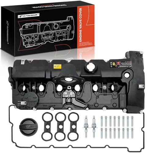 A-Premium Engine Valve Cover Compatible with BMW Vehicles (11127552281) - style: Standard Type (Plastic)
